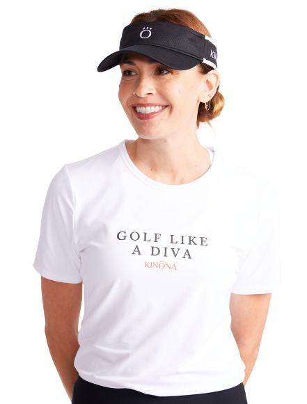 Front view of the No Hat Hair Visor in Black.